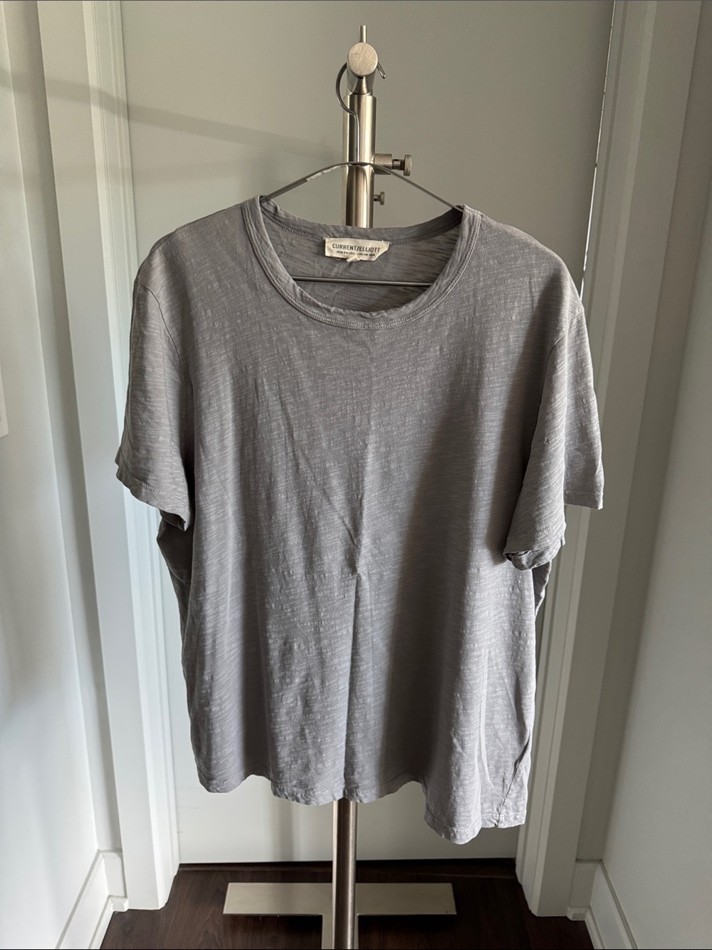 Current/Elliott Light Gray Crewneck Tee